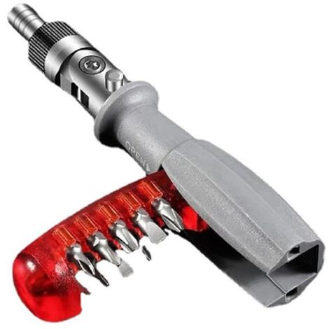 Destornillador de trinquete 10 en 1 con 10 puntas magnéticas Destornillador de trinquete duradero y resistente al desgaste Destornillador de trinquete 10 en 1 con puntas de destornillador multifunción (1/5)