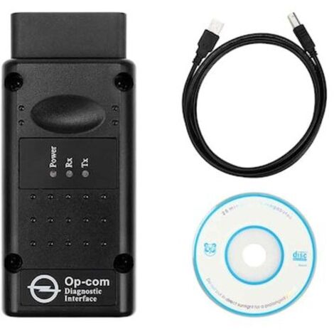 Probador de interfaz de diagnóstico de coche OPCOM 2012V Can OBD2 Oper Firmware V1.99 USB negro