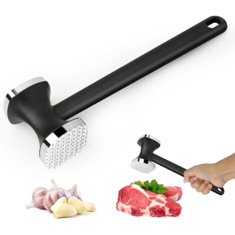 Ablandador de carne, ablandador de chuletas antiadherente de doble cara, martillo para carne con mango antideslizante, martillo ablandador (1/5)
