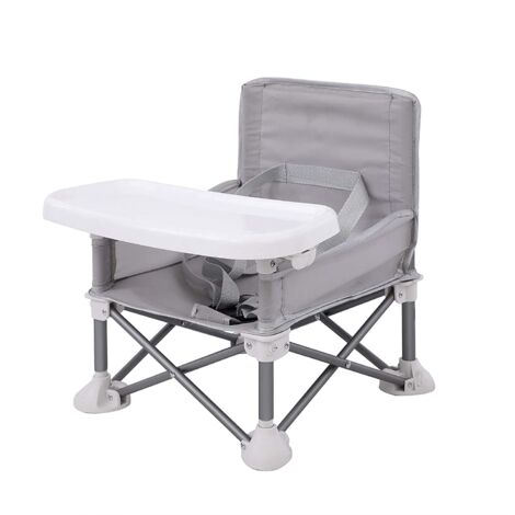 Silla de mesa plegable para niños, 15 kg, color gris