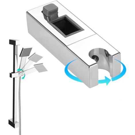 Soporte deslizante para cabezal de ducha rectangular ajustable para baño