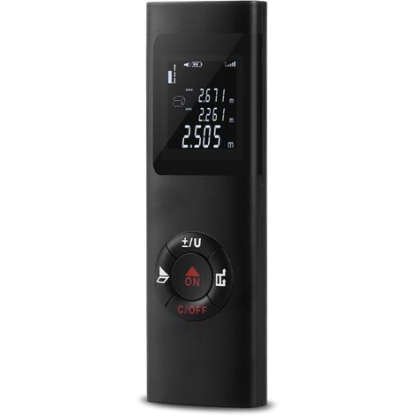 Medidor de distancia láser Nivel láser, telémetro láser Láser con retroiluminación LCD Medición de teoremas (1/5)