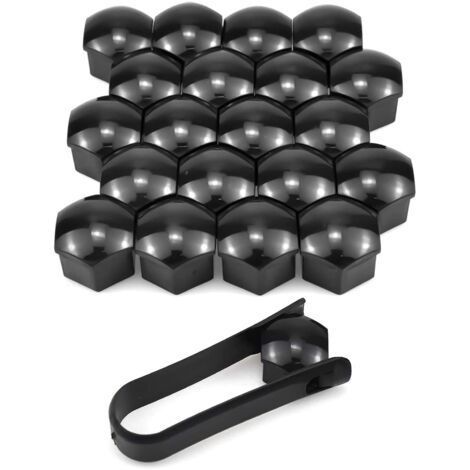 Tapas de tuercas de 19 mm, 20 piezas, tapas de protección hexagonales para tuercas de rueda, tapas universales para pernos de 19 mm