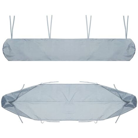 Toldo para terraza, cubierta para terraza con almacenamiento, impermeable, antipolvo y antinieve (2 m, plateado)