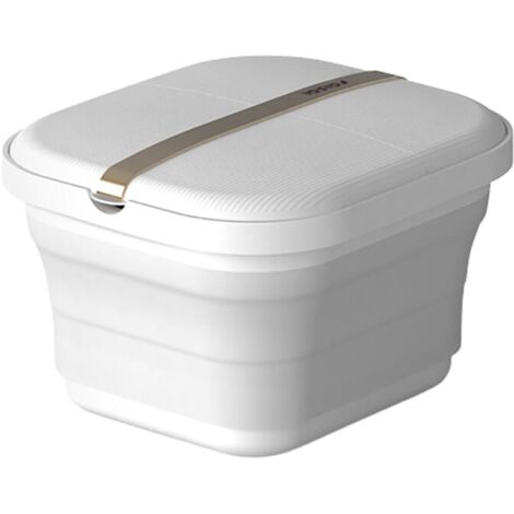 Masajeador de pies con calefacción automática, vibración, control de temperatura de tres niveles, plegable, potencia 550 W, 220 V, 50 Hz, material ABS/TPE, color blanco (1/5)