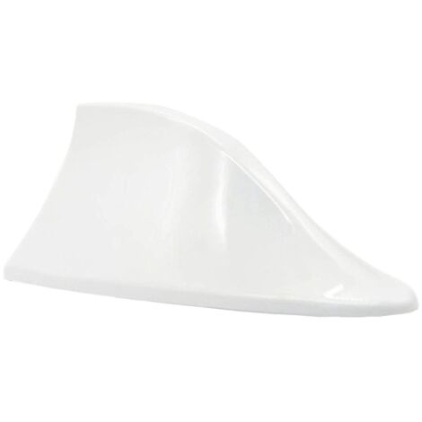 Antena universal de aleta de tiburón para coche - Antena de radio FM/AM para coche, SUV, camión, furgoneta (blanca)