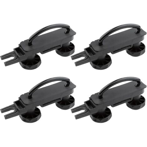 4 soportes de montaje universales en forma de U para cofre de techo de coche (ancho interior con 8 tuercas de seguridad)