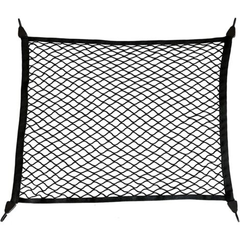 Red de almacenamiento para maletero de coche, 80 x 60 cm, nailon superelástico, fija, compatible con la mayoría de maleteros. (1/5)