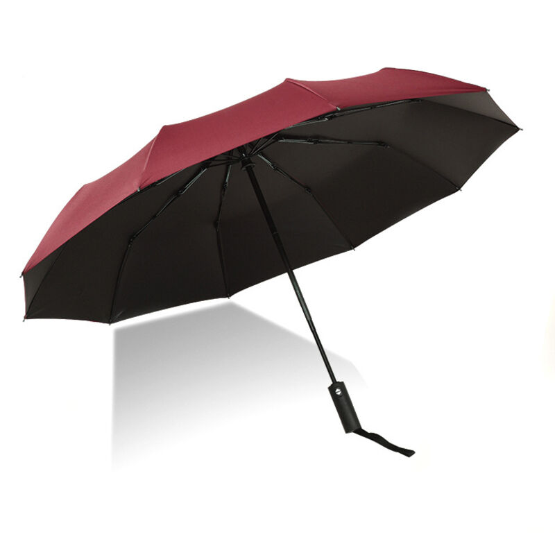 Gris De Couleur Parapluie Coupé-Vent Solide Pour Hommes Et Femmes