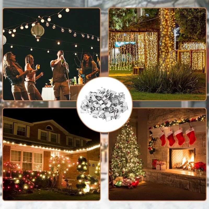Christmas Concepts Lot De 16 Crochets De Gouttière Blancs - Idéal Pour Lumières Et Décorations De Noël Extérieures