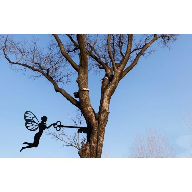 ARWIG Lot De 3 Décorations Jardin Féérique Métal - Ornements Fées Extérieur Pour Jardin