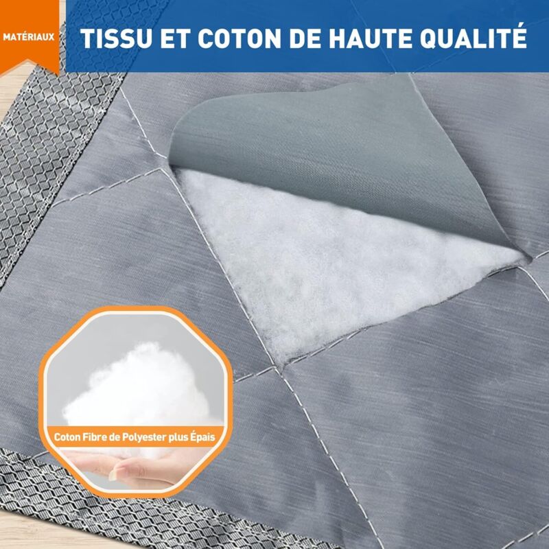 Lntyq – Rideau de porte magnétique thermique 110x220cm – Isolation contre le froid – Insonorisation – Installation facile pour espaces divers – Gris