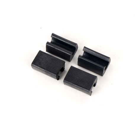 Sollbry 12pcs Patins Pied Chaise Tube Rond Embout Tube Pied Table Fauteuil Tampon Meuble Forme Rectangle Antidérapant Noir (1/3)