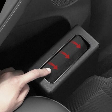 MoreChioce Poubelle De Voiture ABS Avec Couvercle - Beige - Suspendue Et Portable