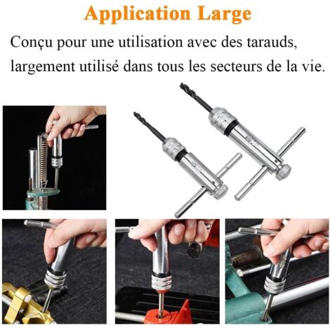 Poignée Clé à Taraud Réglable M6-M14 – Outil Robuste En Acier Pour Taraudage Précis