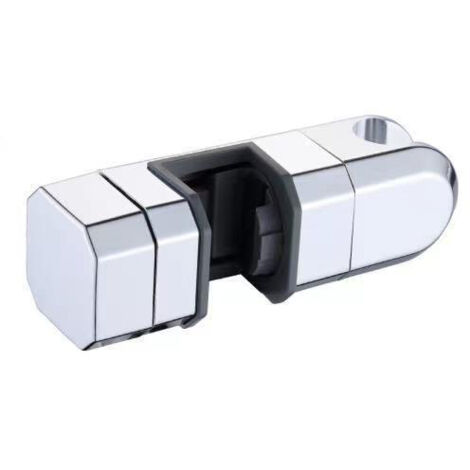 Sollbry Support de pommeau de douche, universel 15 mm-30 mm, rotation à pour 360 degrés, support de pommeau de douche chromé, barre coulissante amovible pour système de douche (argent) (1/5)