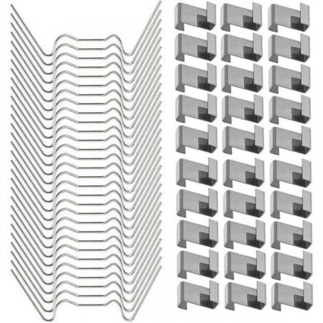 Lot De 100 Clips De Fixation Z CIYODO En Acier Inoxydable - Robustes Pour Vitrage, Résistants Au Vent Et à La Pluie, 7.5x3.4CM