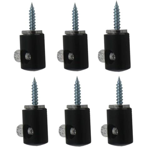 Sollbry – Lot de 6 crochets d'éclairage pour lustre – Fixation décentralisée en fer – Diamètre 1,4 cm – Installation facile avec vis incluses (1/5)