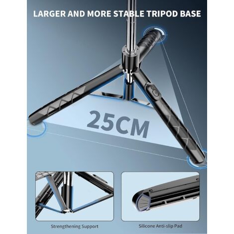 Selfie Stick, Extensible Bluetooth Selfie Stick Télécommande Sans Fil, Support Trépied Téléphone Pour IPhone 13 Pro Max/12 Pro Max/11/Xs