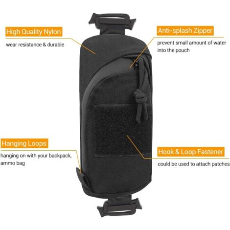 Pochette Tactique Molle EDC – Sac à Outils Et Téléphone – Bandoulière Compacte 8x2.6x17 Cm – Nylon – Pour Chasse, Sport, Plein Air