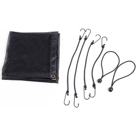Sollbry Filet pour Voiture pour Animaux Portable Filet de Protection Voiture Séparation pour Chien Chat Filet avec Crochets et Cordes Grille de Séparation Universelle pour Voiture 115cm×62cm (1/5)