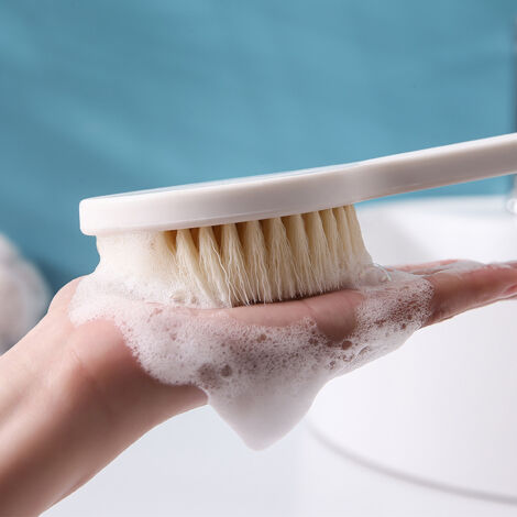 Brosse De Bain à Long Manche (44 Cm) - Marque HORJOR - Bleue - Pour Le Dos, Humide Ou Sec - Neuf