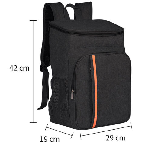 YDFYX Sac à Dos Glacière Isotherme 25L - Portable Pique-Nique, Camping, Plage, Travail - 34 Canettes, Oxford 1680D, Bretelles Rembourrées