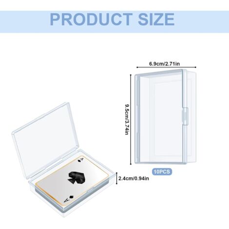 16 Pièces BoîTe à Cartes à Jouer,Boite Plastique Transparente Boîtes 16 Pièces BoîTe à Cartes à Jouer,Boite Plastique Transparente Boîtes