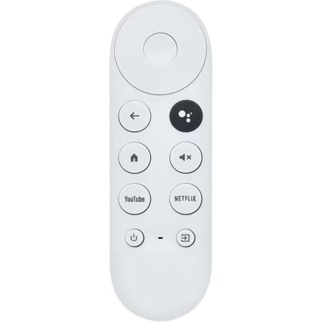 Sollbry G9N9N Télécommande Vocale Bluetooth pour Google Chromcast TV 4K Snow, Remplacement Telecommande Google avec Netflix et Youtube Buttons (Télécommande Uniquement) (1/5)