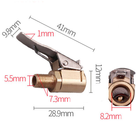 2 Adaptateurs Valve Pneu Voiture Laiton - Embout Gonflage Rapide Française Américaine - Vélo Moto Camion