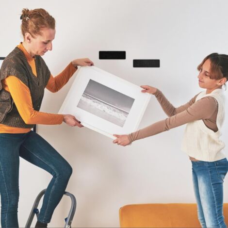 HOMMAND Scratch Autocollant Double Face Extra Fort, Bande Scratch Adhésif Bande Agrippantes Adhésives Autocollant, Adhésives Puissant Hook Loop Rubans Pour Ménage,Bricolage Et L'artisanat,50mmx5m