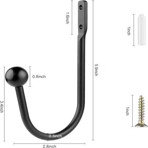 4 Pièces Embrasse Rideau Métal Forme U - Retenue Draperie Attache Rideau Nickel Perle Pour Décoration Chambre Et Cuisine