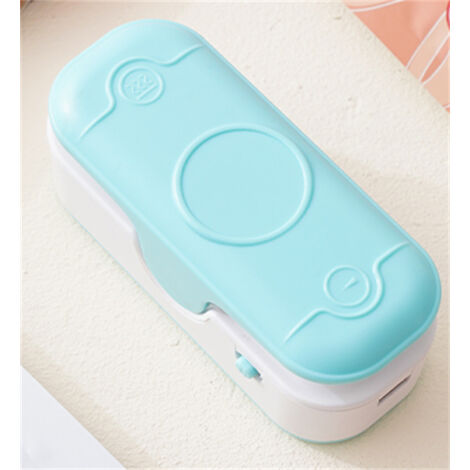 Sollbry Mini Scelleur,Mini Scelleur Sac Plastique,2 en 1 Portable Scelleuse,Scellant et Coupeur Sous Vide Portatif,Scelleur Thermique USB,Heat Sealer pour sacs plastiques avec miettes et snacks (1/5)
