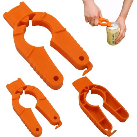 Sollbry Lot de 3 décapsuleurs 3 en 1, ouvre-boîtes, ouvre-bocaux, bouteille d'eau en plastique, à visser pour prise en main des bouteilles, mains faibles, personnes âgées, personnes souffrant d'arthri (1/5)