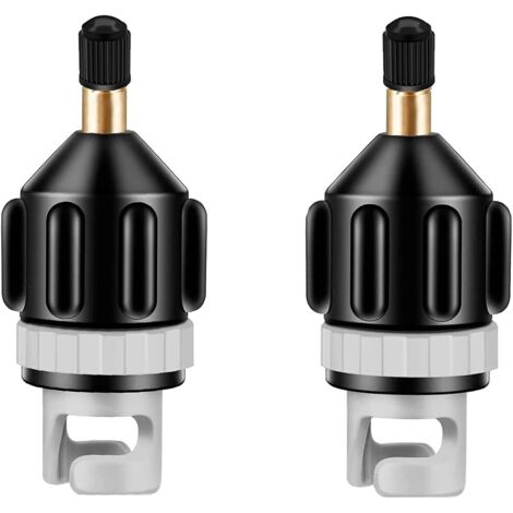 Lot de 2 adaptateurs de pompe électrique pour bateau pneumatique, adaptateur de valve d'air, adaptateur de valve d'air standard pour bateau gonflable