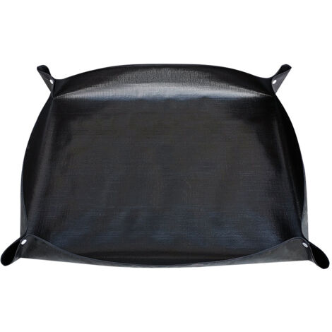 Sollbry Tapis de rempotage pour plantes - 100 x 100 cm - Carré - Portable - Plateau de rempotage - Pliable - Bâche de rempotage étanche - Noir (1/5)