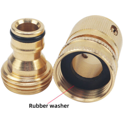 Abimars Tuyau D'arrosage De 1,27 Cm Avec 2 Connecteurs De Tuyau En Laiton De