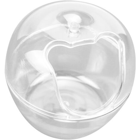 Sollbry Petite boîte de bain de sable pour animaux de compagnie - Récipient de bain de poussière transparent pour hamsters, souris, gerbilles, dégus, ours syriens - Décor d'habitat transparent (petit, (1/4)