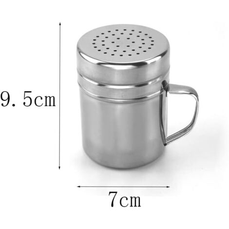 Lot de 2 saupoudreurs de cacao en acier inoxydable avec 16 pochoirs à café, saupoudreur de farine avec couvercle pour cappuccino, poudre de cacao pour décoration de gâteaux de café Lot de 2 saupoudreurs de cacao en acier inoxydable avec 16 pochoirs à café, saupoudreur de farine avec couvercle pour cappuccino, poudre de cacao pour décoration de gâteaux de café