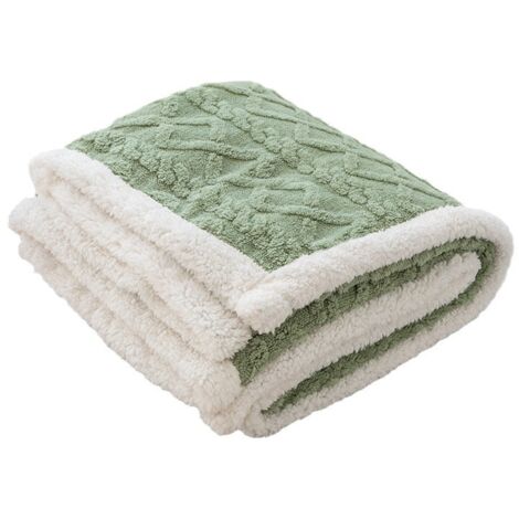 Couverture Polaire Super Douce Pour Canapé 127x152,4cm - 300 G/m² - Vert Sage - Housse Canapé Bureau Douce