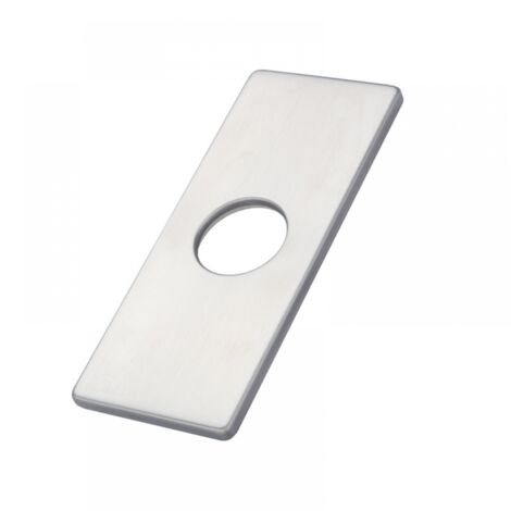 Sollbry Couvercle de trou Plaque de pont Rosace de robinet d'évier de cuisine monotrou, Plaque de pont carrée Rosace en acier inoxydable pour couvrir les trous de montage inutilisés, Rosace de robinet (1/5)