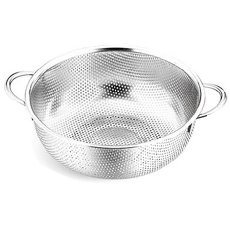 Sollbry Panier de vidange suspendu Passoire en acier inoxydable avec poignées robustes Lavage des fruits et légumes pour la cuisine à domicile Premium (1/4)