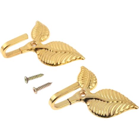 Lot De 4 Crochets Embrasses Rideaux En Laiton – Style Ancien Vintage