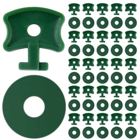 Sollbry Lot de 100 Clips en plastique pour serre avec rondelles pour sécuriser l'isolation, le filet à bulles sur serre en aluminium, ,vert, 50 clips + 50 rondelles (1/5)