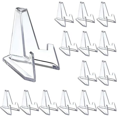 Lot De 12 Présentoirs Acryliques Pour Pièces De Monnaie – Petits Supports Transparents – 4x5,5 Cm Et 5,3x6,7 Cm