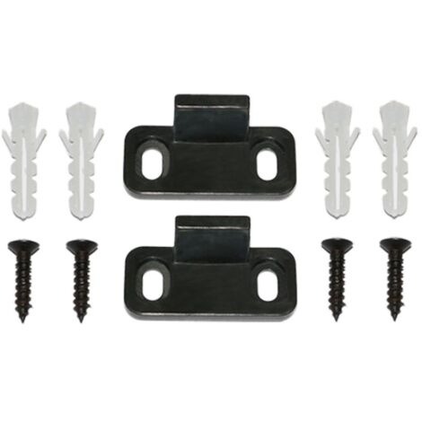 Sollbry Garniture de porte coulissante, rails de plancher de porte de grange, pièces de quincaillerie de rail inférieur réglables sans fentes（452024mm） (1/5)