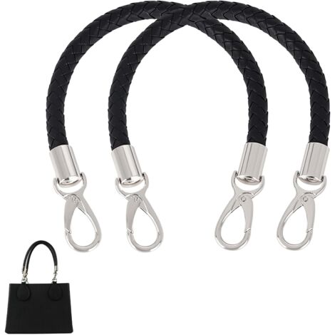 Anses De Sac En Cuir Avec Boucles Métal - Lot De 2, Longueur 40 Cm, Noir, Marque Aweisile, Neuf