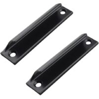 Sollbry 2 Pièces Poignée En Alliage D'Aluminium,Poignée Porte,Poignee De Porte Interieur,Poignée De Porte De Balcon,Poignee De Porte Exterieur,Pour Fenêtres, Quincaillerie De Meubles Avec 4 Vis(Noir)