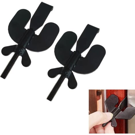 BEBUSINGOTO 2 Pièces Serrure Porte Interieure, Portable Verrou Porte Interieure Verrou Voyage Bloque Porte Serrure de Sécurité Pour Plus de Sécurité et de Co (1/5)