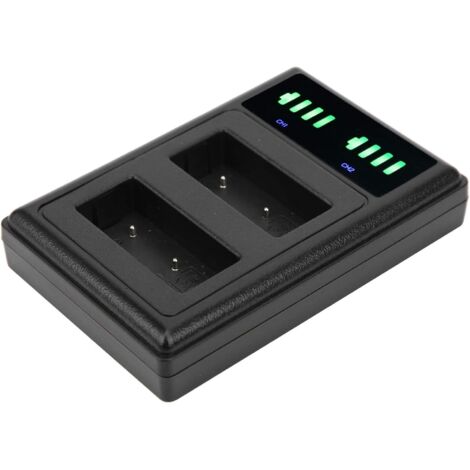 BEBUSINGOTO Station de Chargeur de Batterie à Double Station D'accueil, Chargeur de Batterie de Caméra à Double Port Micro Type C Double écran LCD pour Batterie (1/5)